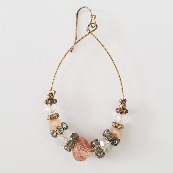 Pink Gold Hoop Earrings - Picture 4 of 6